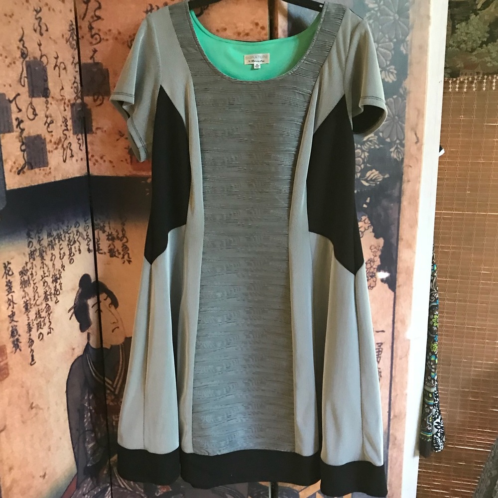 Black Grey Knit Dress